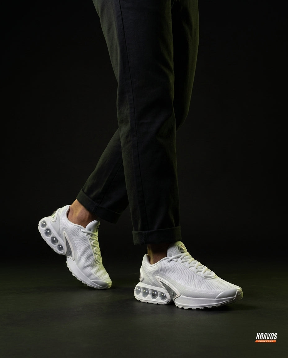 NK Mesh Bubble-Air Running Trainer White Grey