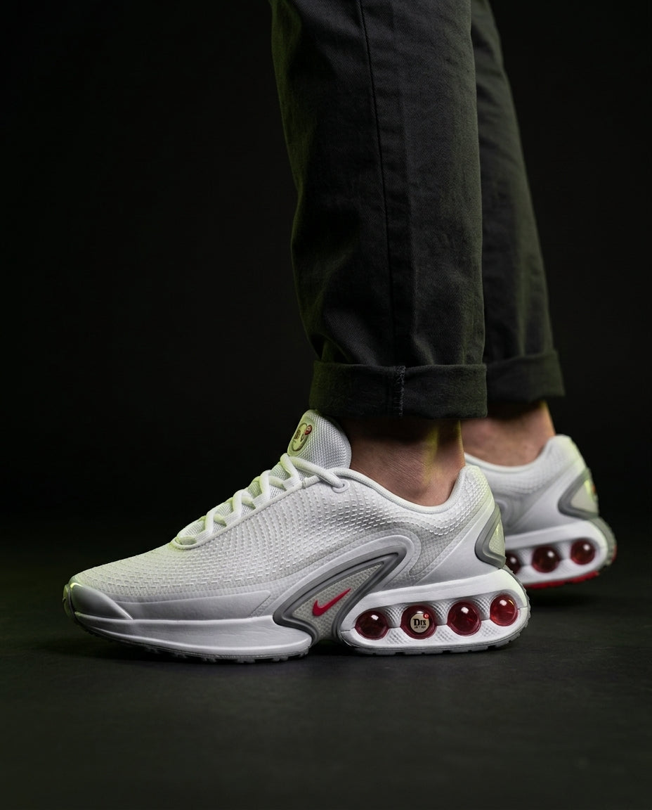 NK Mesh Bubble-Air Running Trainer White Red Grey