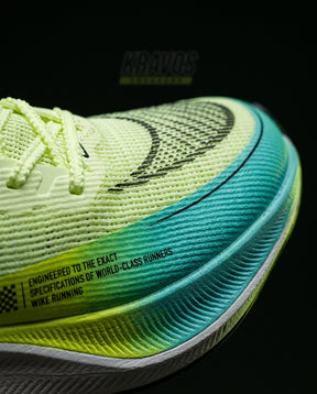 NK Mesh Curved-Heel Racing Runner Volt Aqua White