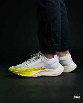 NK Mesh Curved-Heel Racing Runner White Yellow