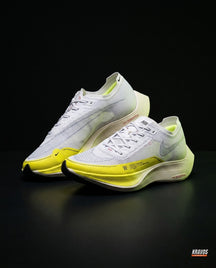 NK Mesh Curved-Heel Racing Runner White Yellow