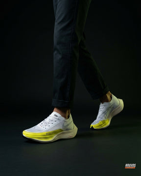 NK Mesh Curved-Heel Racing Runner White Yellow