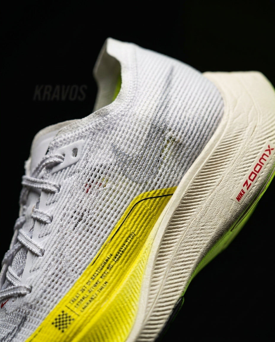 NK Mesh Curved-Heel Racing Runner White Yellow