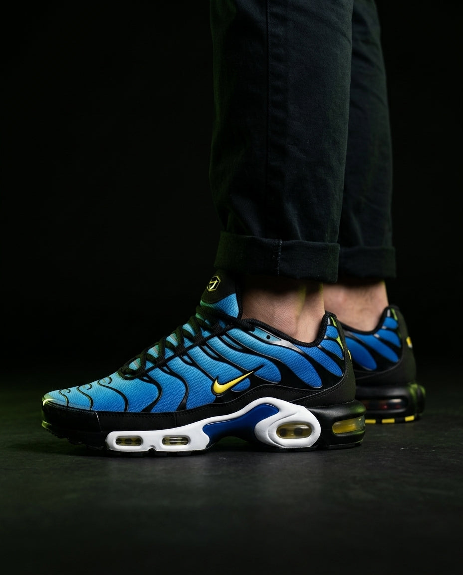 NK Mesh Layered Air-Bubble Runner Blue Black Yellow