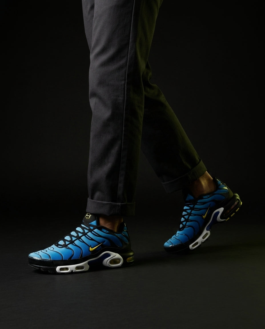 NK Mesh Layered Air-Bubble Runner Blue Black Yellow