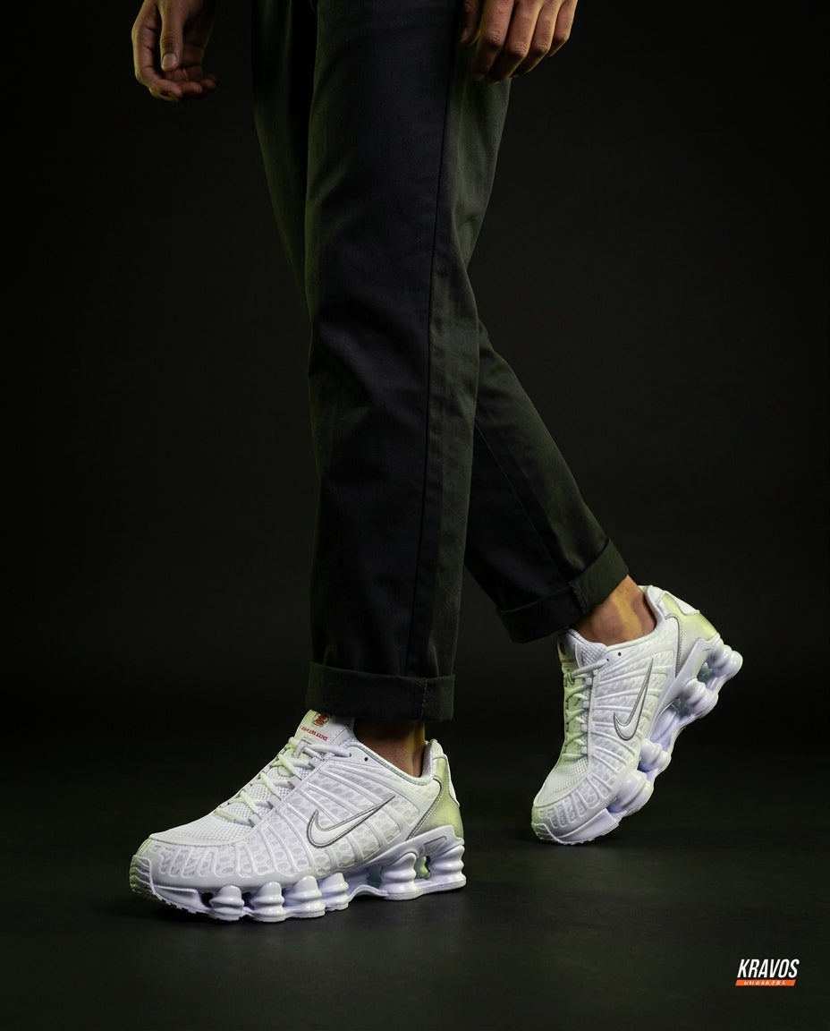 NK Mesh Layered Caged Runner White Silver