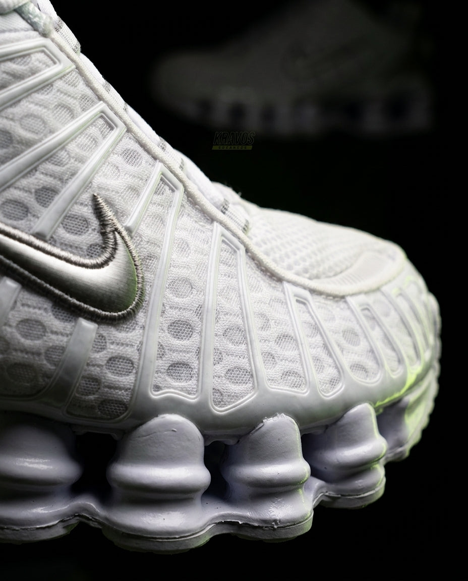 NK Mesh Layered Caged Runner White Silver