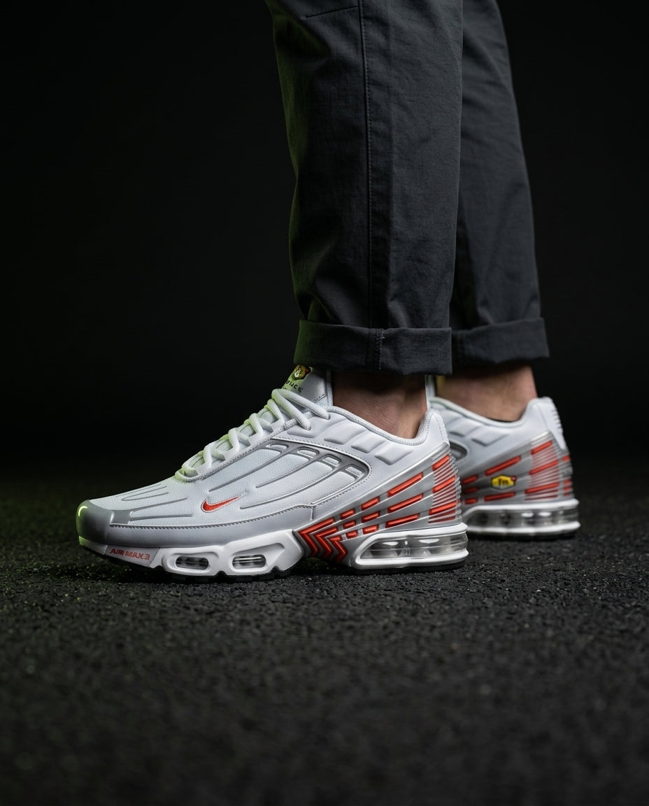 NK Mesh Layered Tiger-Stripe Runner White Silver Orange