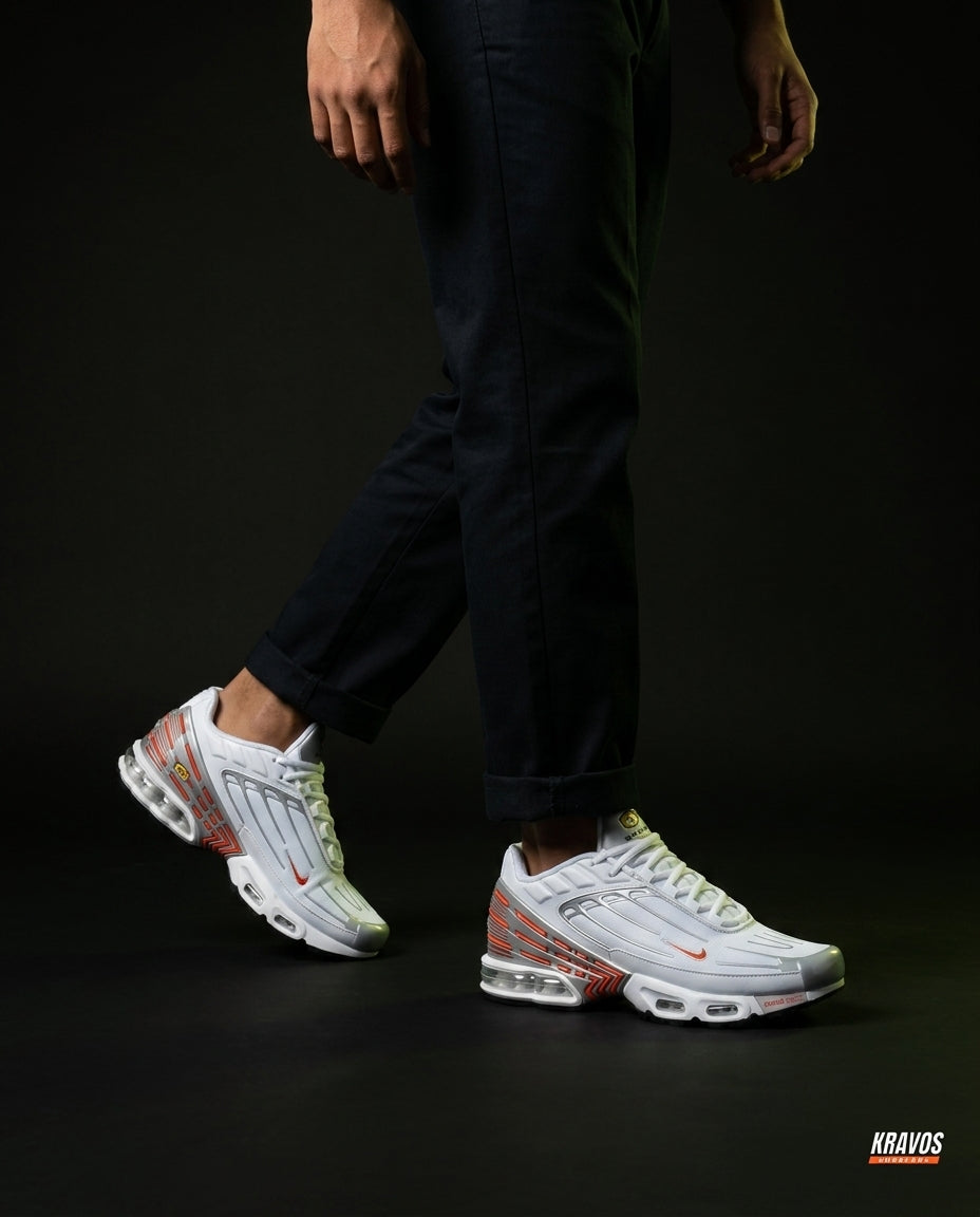 NK Mesh Layered Tiger-Stripe Runner White Silver Orange