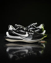 NK Mesh Layered Waffle-Sole Runner Black White