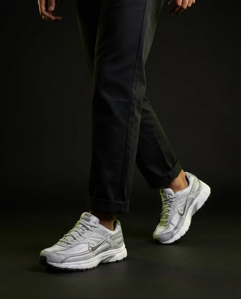 NK Mesh Panelled Retro Runner Grey White