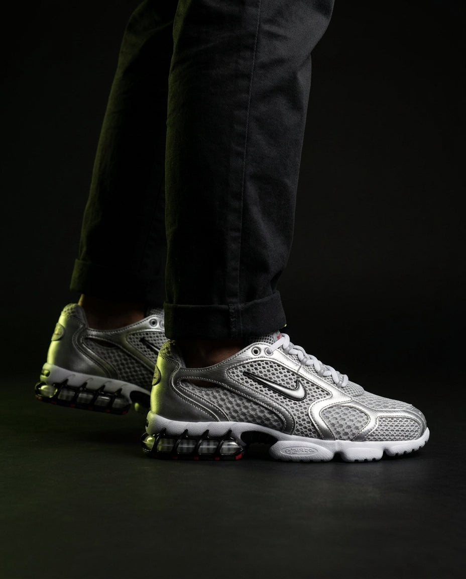NK Mesh Perforated Trail Runner Silver Grey White