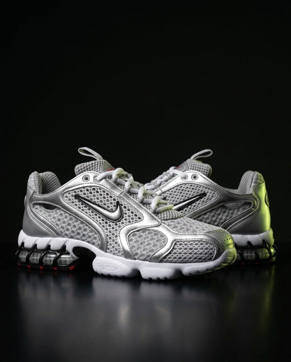 NK Mesh Perforated Trail Runner Silver Grey White