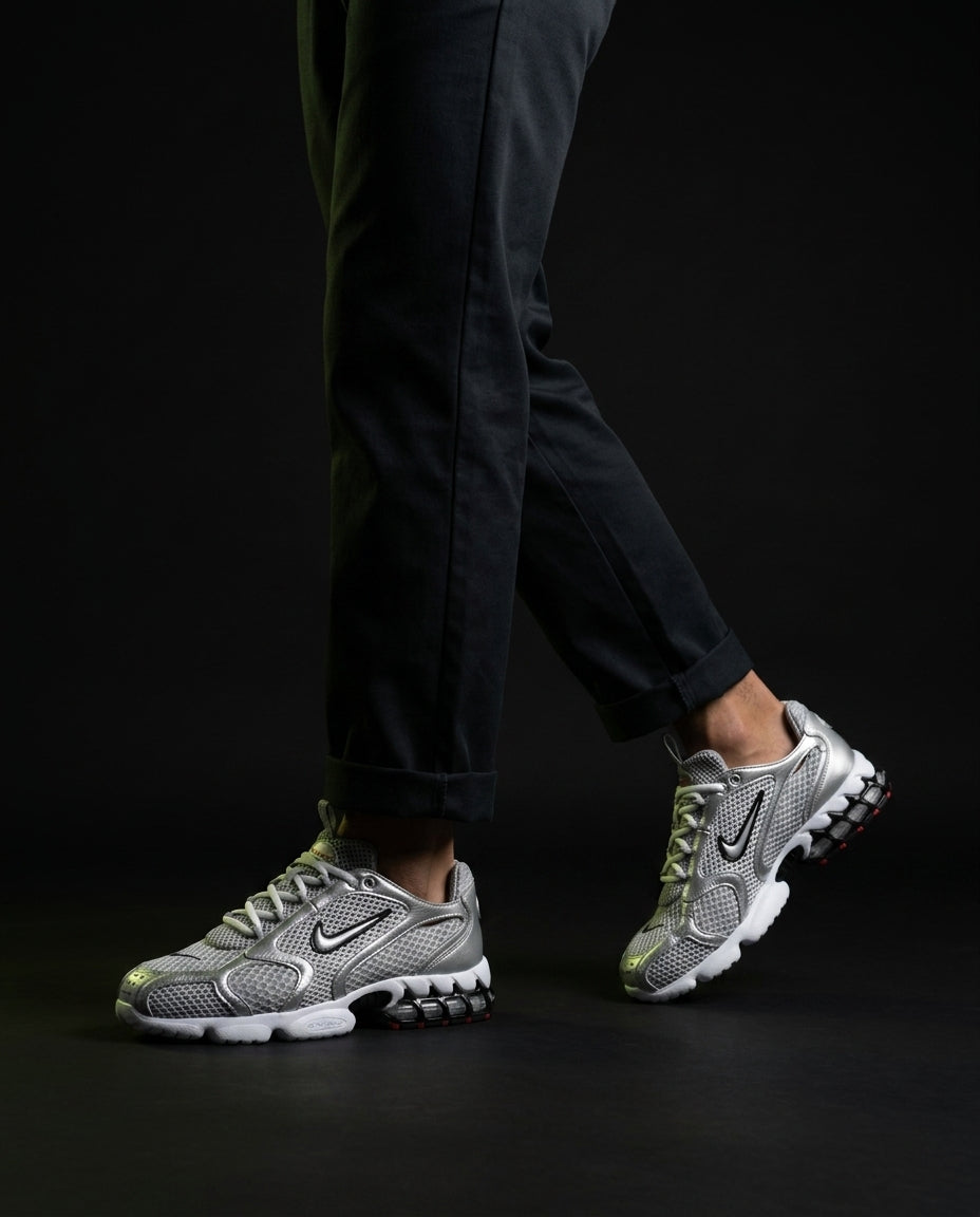 NK Mesh Perforated Trail Runner Silver Grey White