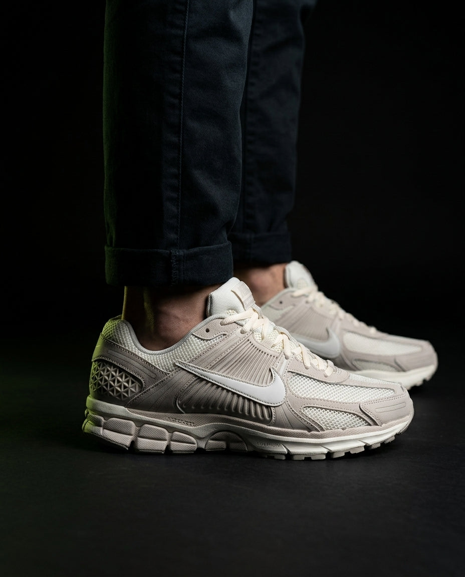 NK Mesh Ribbed-Panel Runner Trainer Grey White