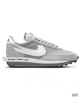 NK Mesh Suede Layered Waffle Runner Wolf Grey White #wolfgreywhite