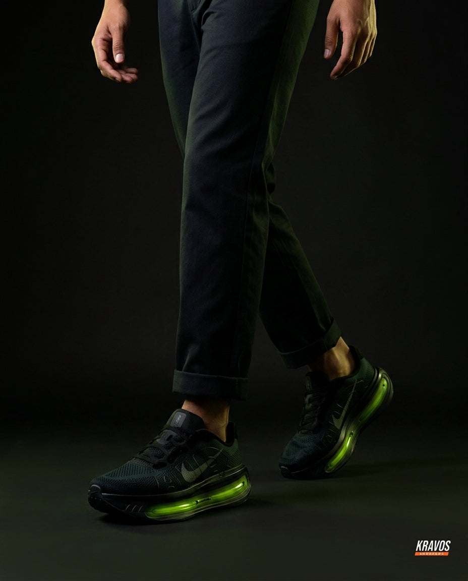 NK Mesh Visible-Airbag Running Trainer Black Volt