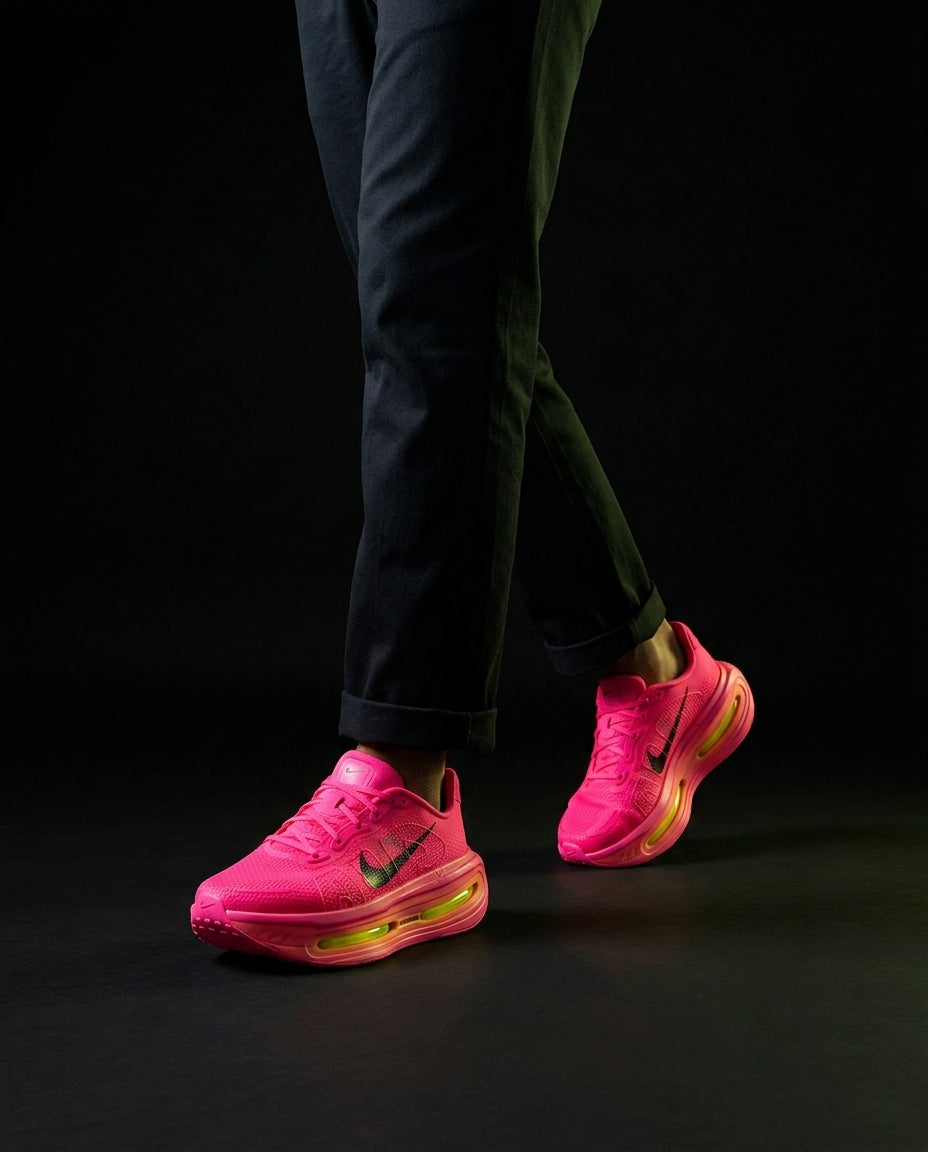 NK Mesh Visible-Airbag Running Trainer Pink Volt
