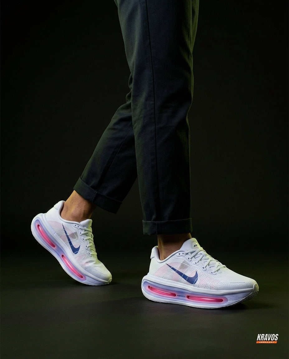 NK Mesh Visible-Airbag Running Trainer White Blue Pink