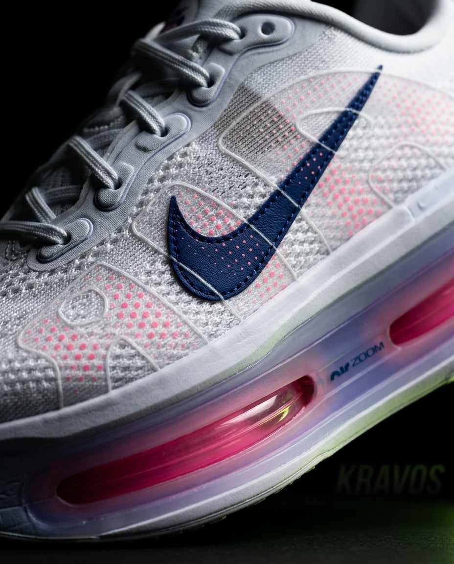 NK Mesh Visible-Airbag Running Trainer White Blue Pink