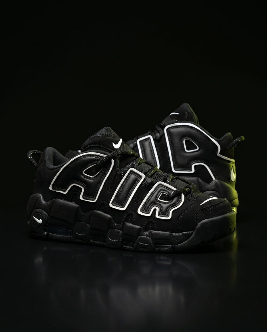 NK Nubuck Chunky Layered Basketball Trainer Triple Black