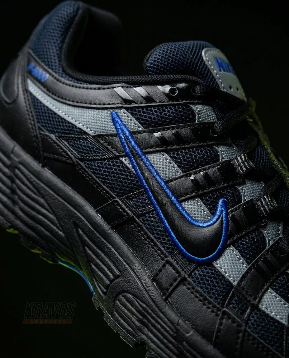 NK P-6000 Mesh Layered Runner Black Navy Blue