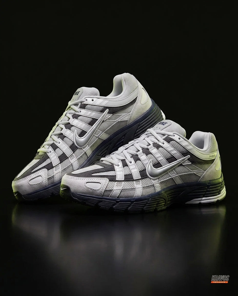 NK P-6000 Mesh Layered Runner Grey White Navy