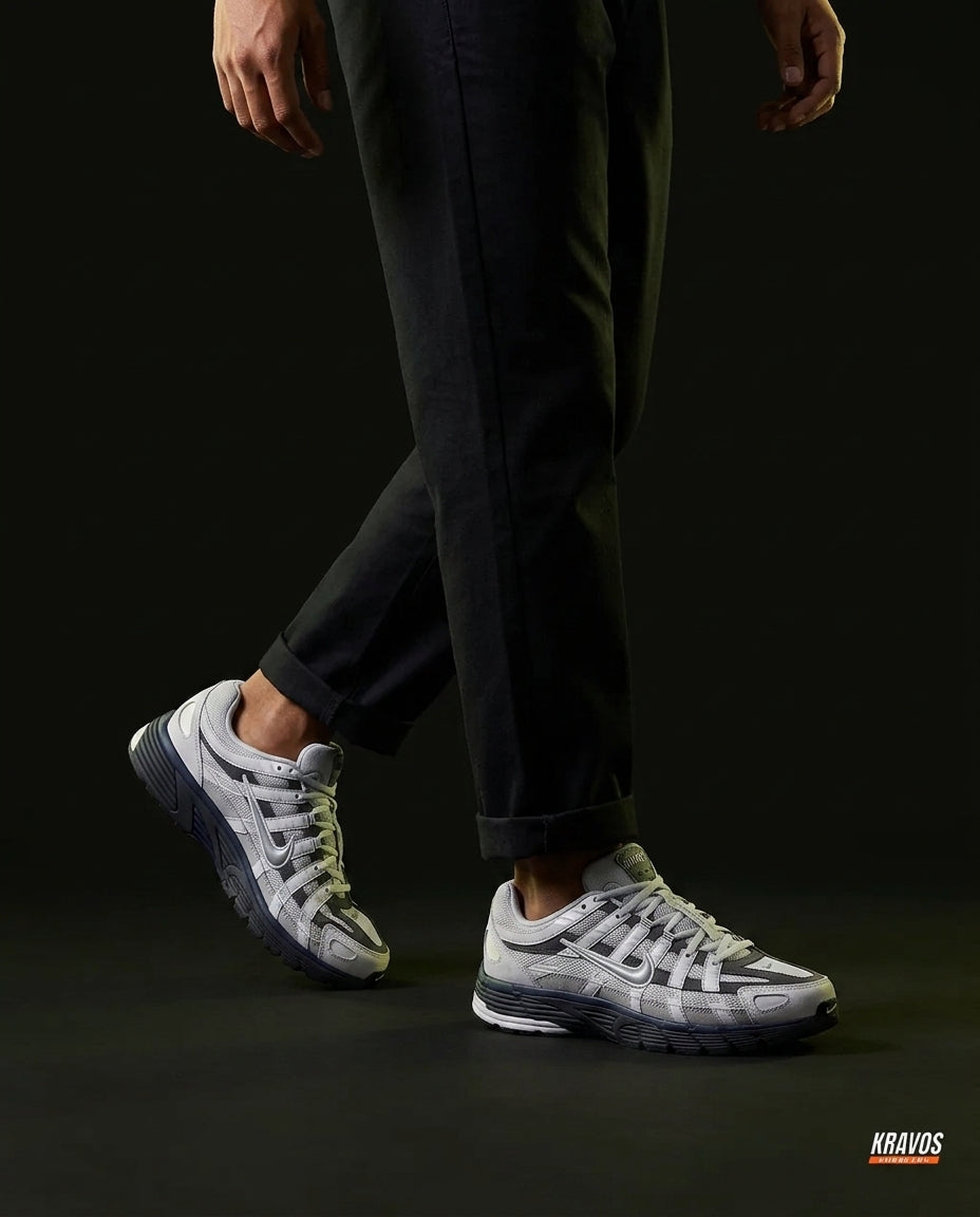 NK P-6000 Mesh Layered Runner Grey White Navy
