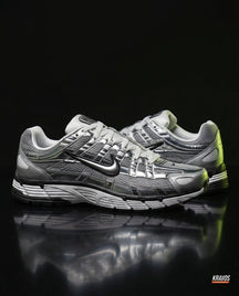NK P-6000 Mesh Layered Runner Metallic Silver Black