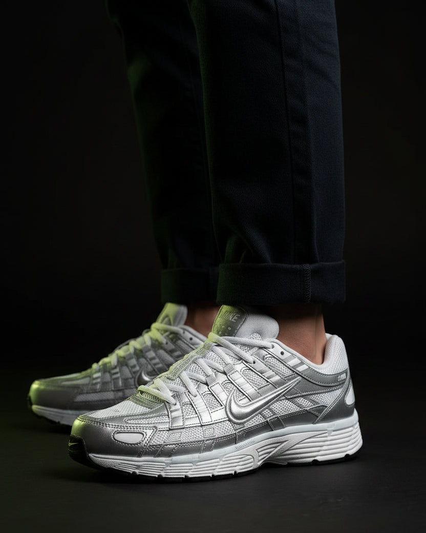 NK P-6000 Mesh Layered Runner White Silver