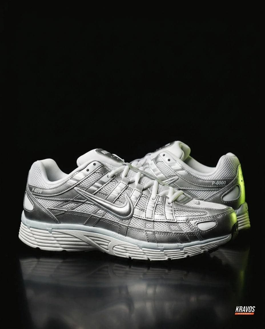 NK P-6000 Mesh Layered Runner White Silver