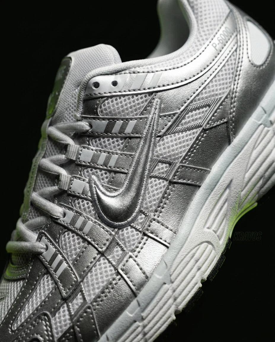NK P-6000 Mesh Layered Runner White Silver