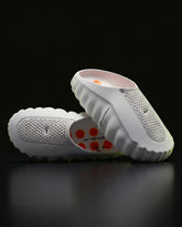 NK Perforated Foam Recovery Mule White Grey