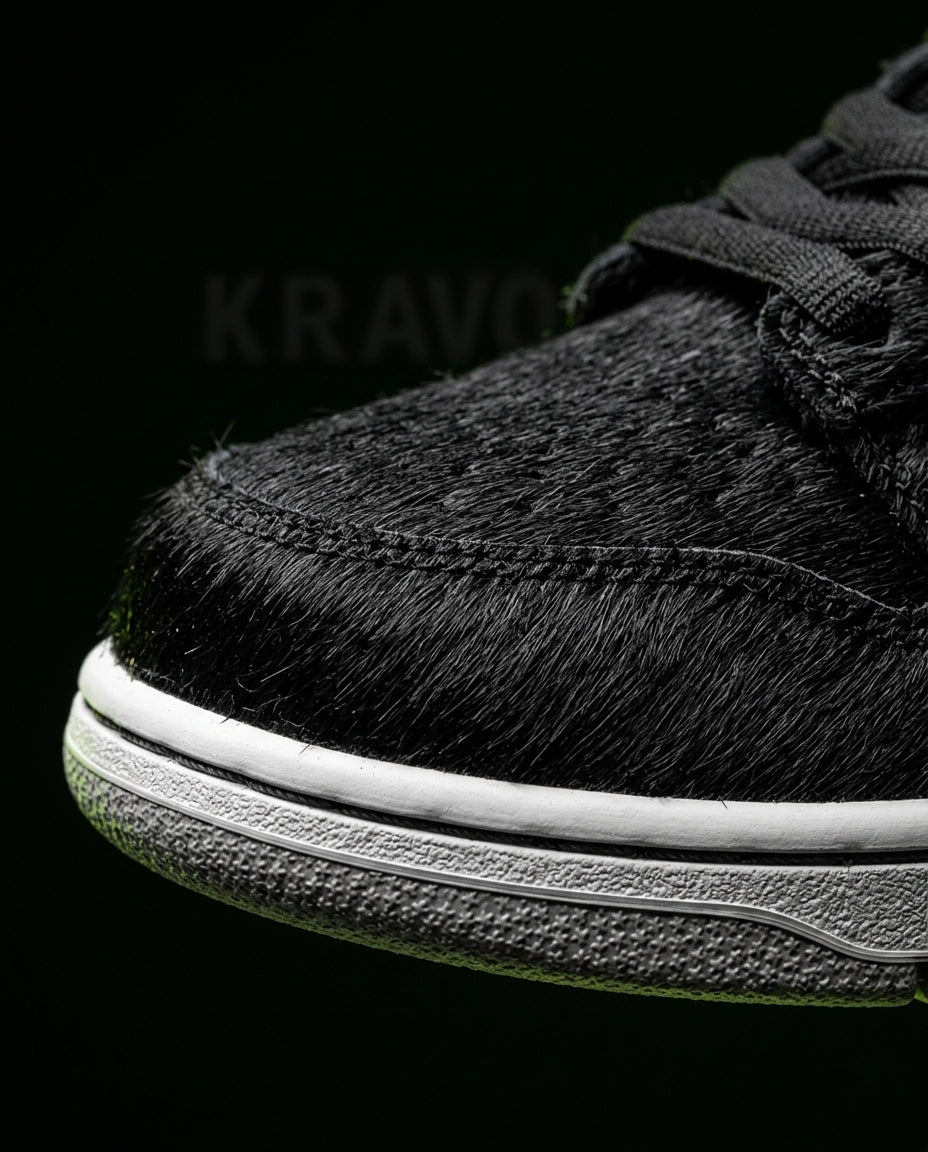 NK Pony-Hair Textured Skate Trainer