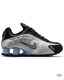 NK R4 Leather Caged Runner Black Silver Blue #blacksilverblue