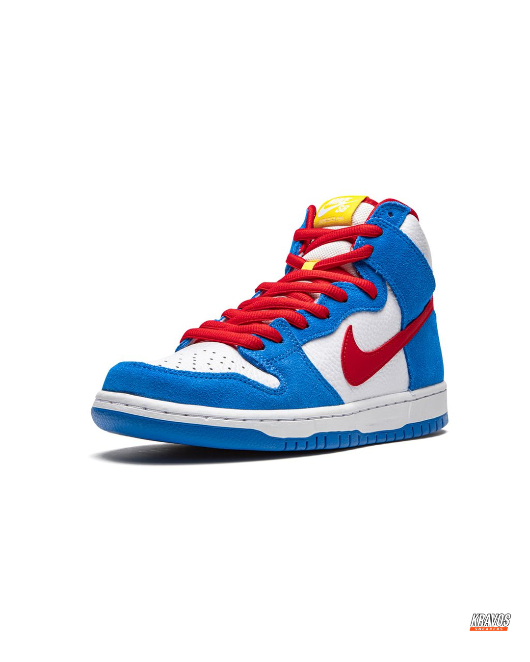 NK Suede Diagonal-Strap High Trainer