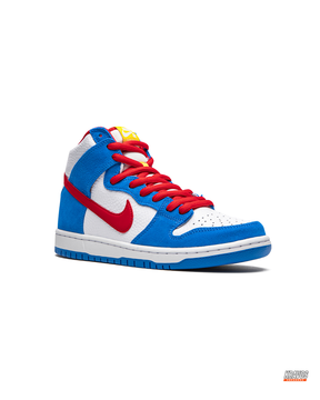 NK Suede Diagonal-Strap High Trainer