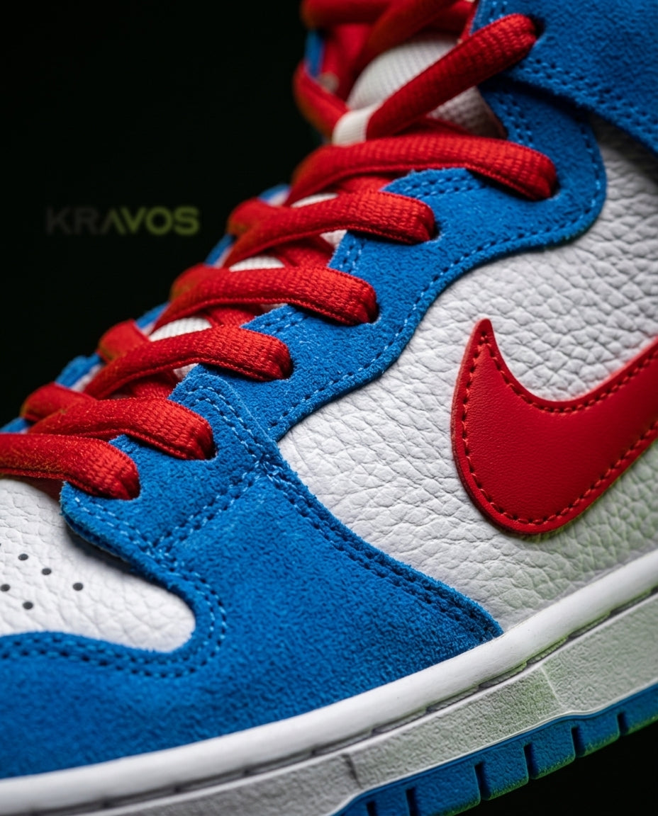 NK Suede Diagonal-Strap High Trainer