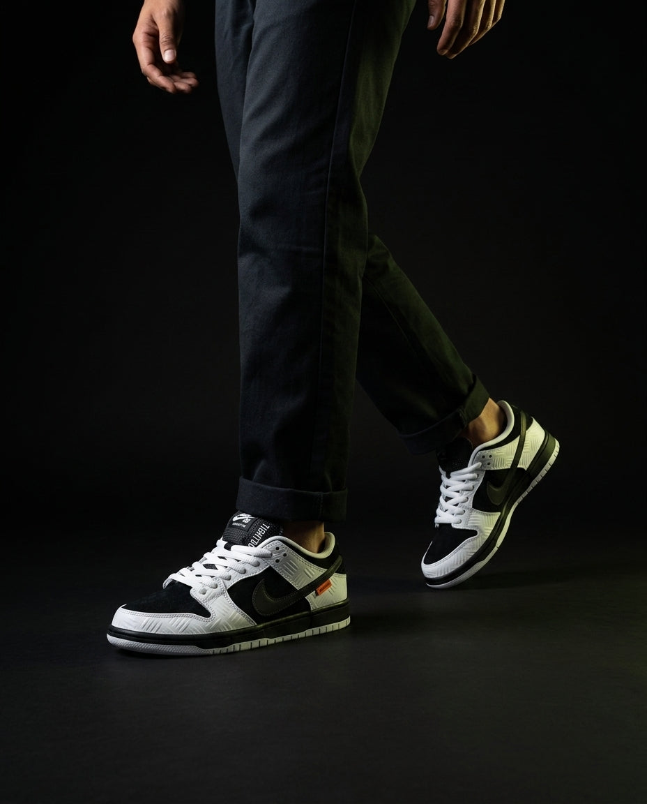 NK Suede Herringbone Textured Skate Trainer