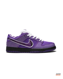 NK Suede Iridescent-Swoosh Skate Trainer Purple Black #purpleblack