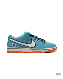 NK Suede Orange-Sole Skate Low Blue White Orange #bluewhiteorange