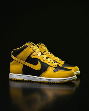 NK Suede Panelled High-Top Trainer Black Yellow
