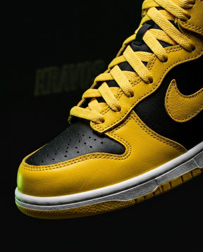NK Suede Panelled High-Top Trainer Black Yellow