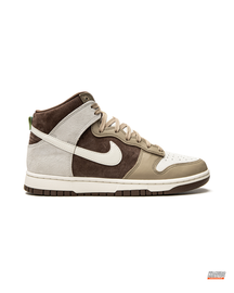 NK Suede Panelled High-Top Trainer Brown Grey White #browngreywhite