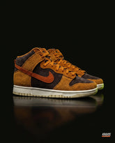 NK Suede Panelled High-Top Trainer Brown Orange
