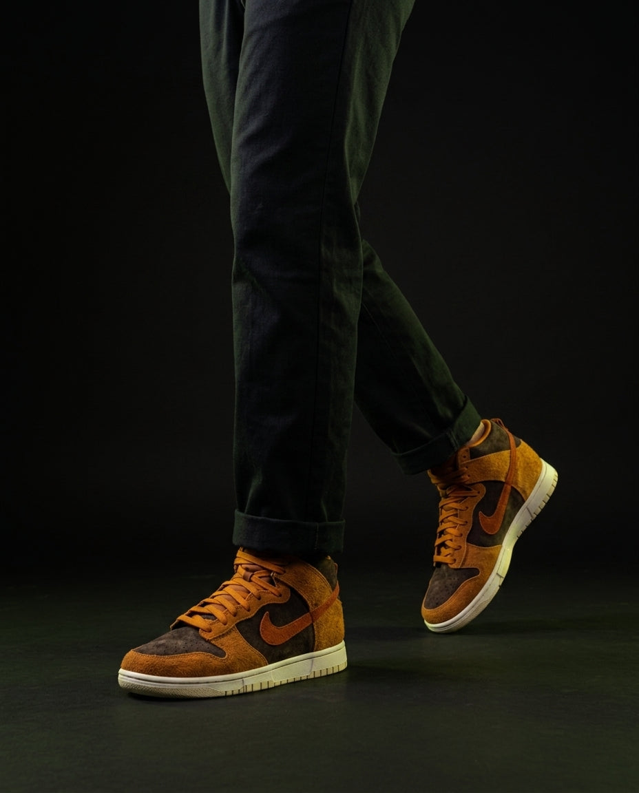 NK Suede Panelled High-Top Trainer