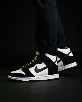 NK Suede Panelled High-Top Trainer White Black