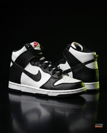 NK Suede Panelled High-Top Trainer White Black