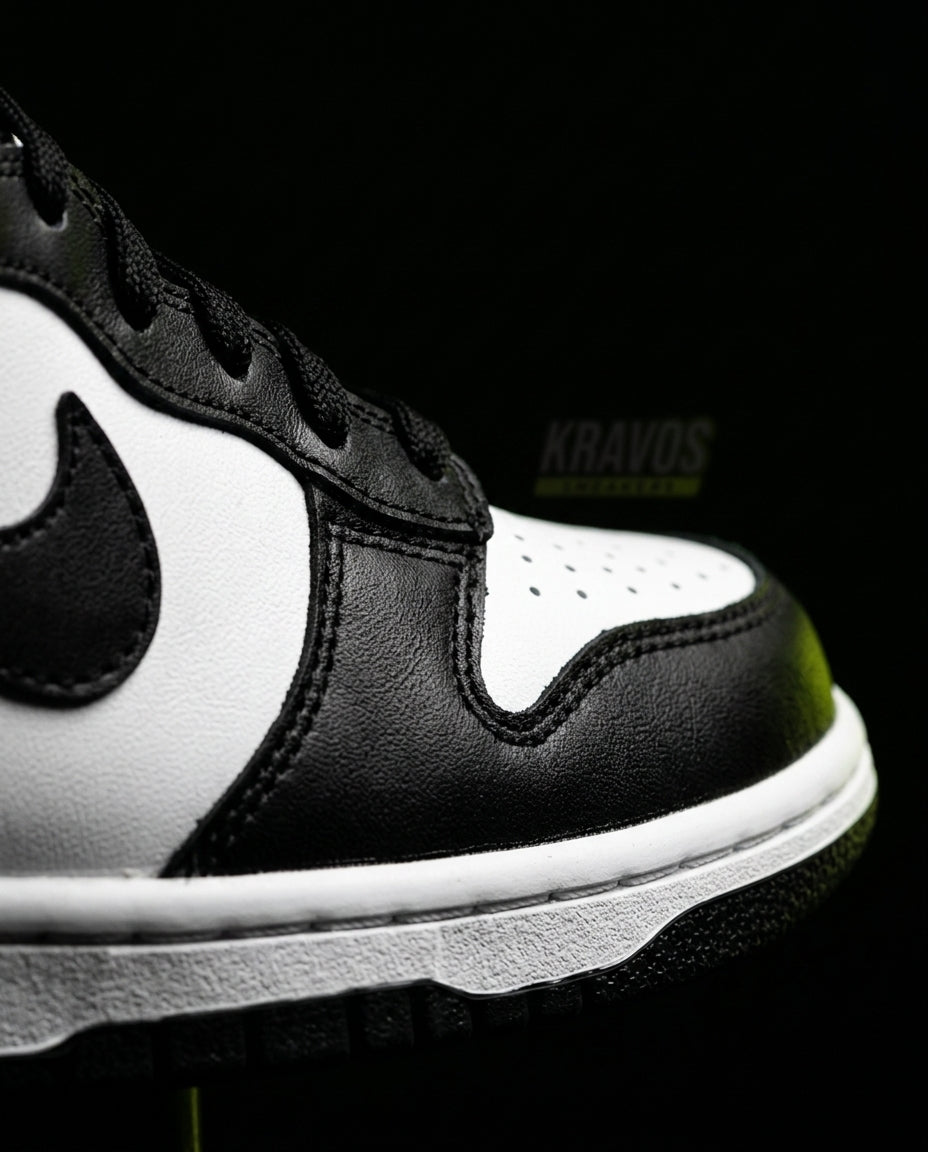 NK Suede Panelled High-Top Trainer White Black