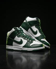 NK Suede Panelled High-Top Trainer White Green